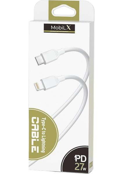 Mobilx Mu-01 Type-C To Lightning Pd 27W Şarj ve Data Kablosu (1m) – iPhone Uyumlu fiyatları