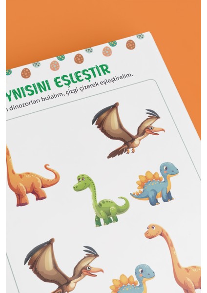 Dinozor Aktivite Kitabı | Çocuklar Için 4-7 Yaş | 32 Sayfa | Eğitici ve Eğlenceli Etkinlikler fiyatları