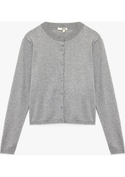 Regular Fit Uzun Kollu Bisiklet Yaka Triko Hırka modelleri
