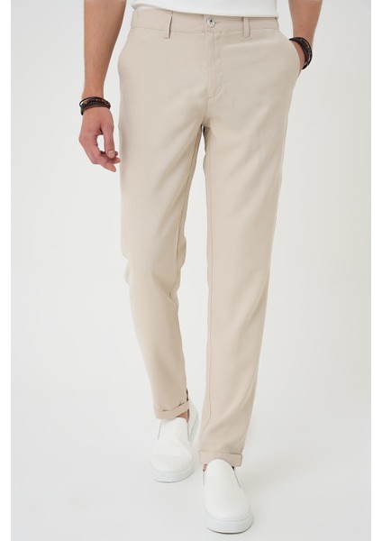 Comfort Beli Lastikli Rayon Karışımlı Krem Jogger Pantolon P 1194 fırsatları