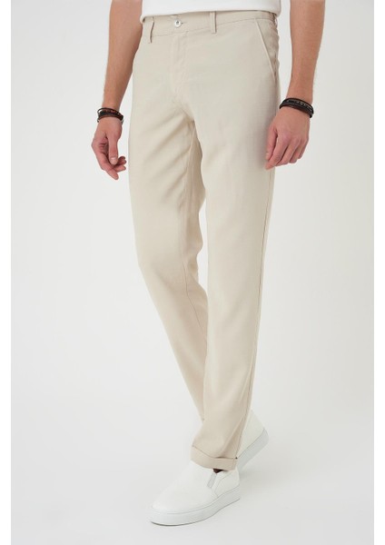 Comfort Beli Lastikli Rayon Karışımlı Krem Jogger Pantolon P 1194 indirimleri