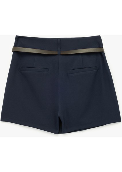 Slim Fit Kemerli Kruvaze Mini Şort Etek fırsatları