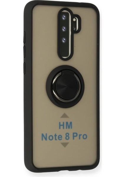 Newface Xiaomi Redmi Note 8 Pro Kılıf Montreal Yüzüklü Silikon Kapak - Siyah fiyatları