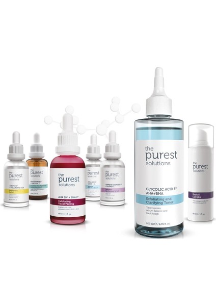 Vegan Cilt Bakım Seti - Karma Ciltler İçin Sülfat ve Paraben İçermeyen 7 Parçalı Set modelleri