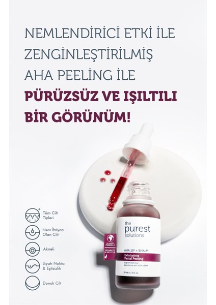 Karma Ciltler İçin AHA Peeling ve Niacinamide Serumlu Cilt Bakım Seti - 2'li Paket fırsatları