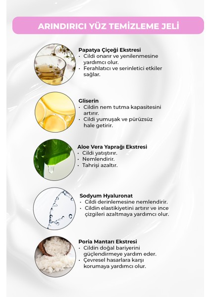 Cilt Bakım Seti 3 Adet Vegan Hyalüronik Asit ve Botanik Kolajen İçeren Yaşlanma Karşıtı