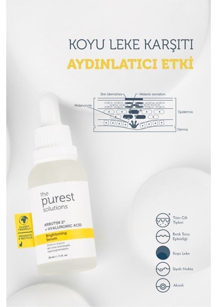 Normal Ciltler İçin Vegan C Vitamini Arbutin Aydınlatıcı Canlandırıcı Bakım Seti 2x30 ml indirimleri