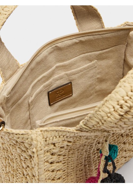 Hasır Efektli Çapraz Askılı Tote Çanta indirimleri