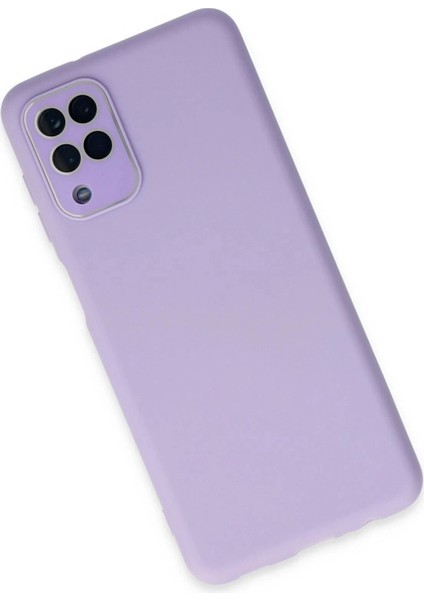 Newface Samsung Galaxy A22 Kılıf Lansman Glass Kapak - Lila modelleri