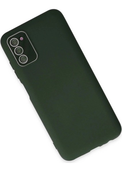 Newface Samsung Galaxy A03S Kılıf Lansman Glass Kapak - Koyu Yeşil modelleri