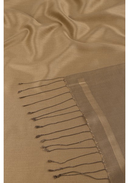 Bej Kahverengi Çift Taraflı Ipek Şal indirimleri