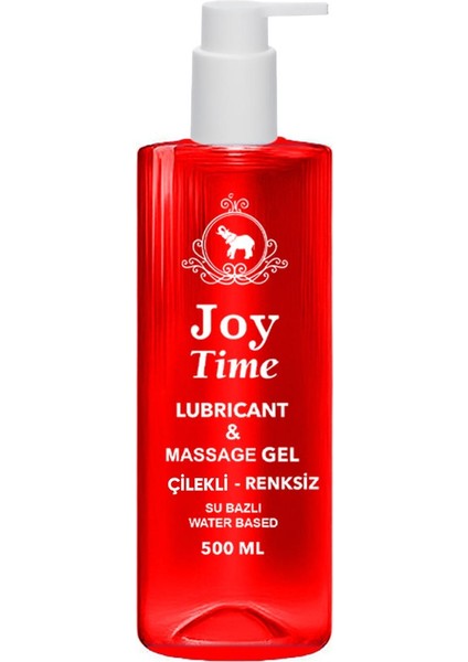 Kayganlaştırıcı Jel & Masaj Jeli 500ML Su Bazlı Çilekli Renksiz