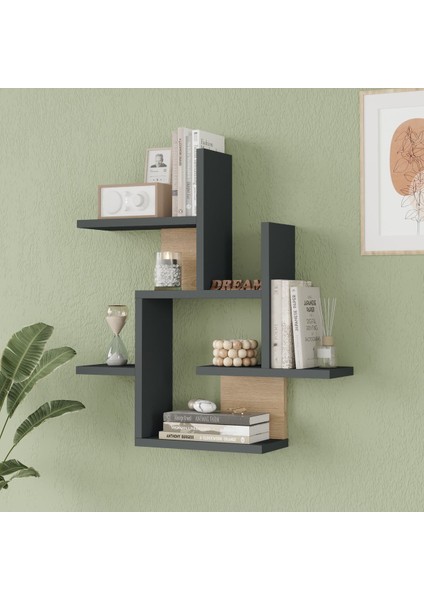 Shelf 21 Duvar Rafı Sepet-Antrasit WL21-SA fiyatları