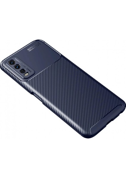 Newface Vivo Y11S Kılıf Auto Focus Karbon Kapak - Lacivert fiyatları