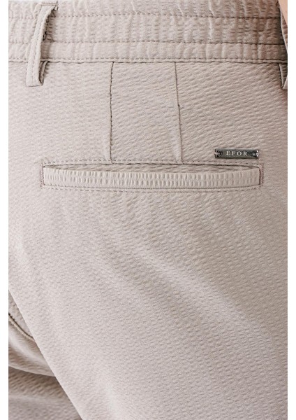 Bermuda 034 Slim Fit Beli Lastikli Gofre Pamuklu Casuel Taş Şort fırsatları