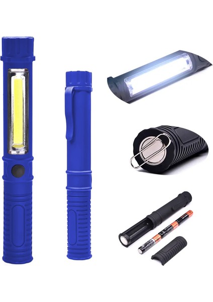 Argeus Mıknatıslı Pilli El Feneri Mavi V171