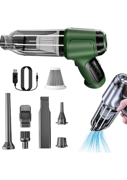 Şarjlı Mini Portatif Elektrikli Süpürge, USB ile Çalışır, Ev ve Araba Temizliği Için Uygun