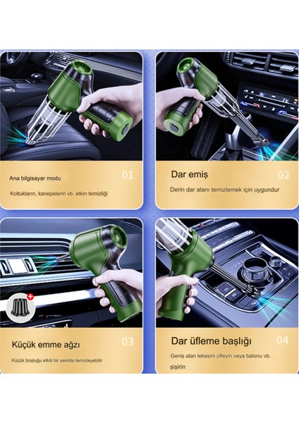 Şarjlı Mini Portatif Elektrikli Süpürge, USB ile Çalışır, Ev ve Araba Temizliği Için Uygun fırsatları