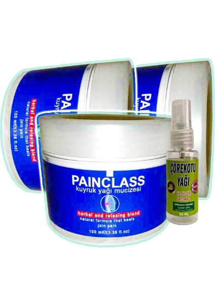 Painclass Kas Eklem Sızıları Için Kuyruk Yağı Bakım Kremi 3X100 Ml+30 ml Çörek Otu Yağı ile
