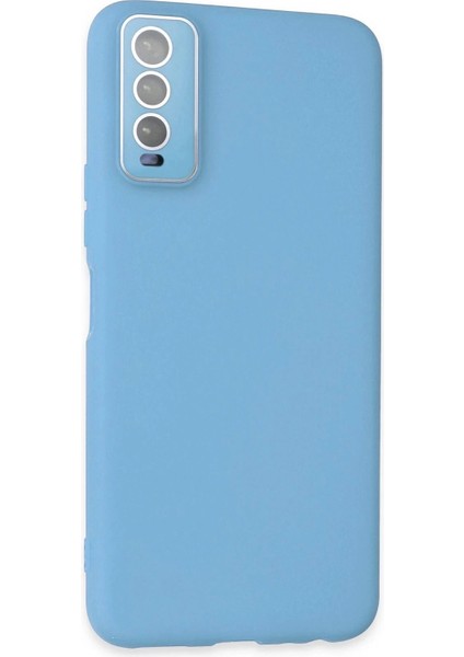 Newface Vivo Y11S Kılıf Lansman Glass Kapak - Mavi fiyatları