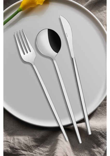 Mokka Model 3'lü Çatal Kaşık Bıçak Takımı