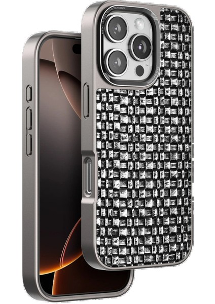 Stys iPhone 16 Pro Max Brand Kapak - Gümüş