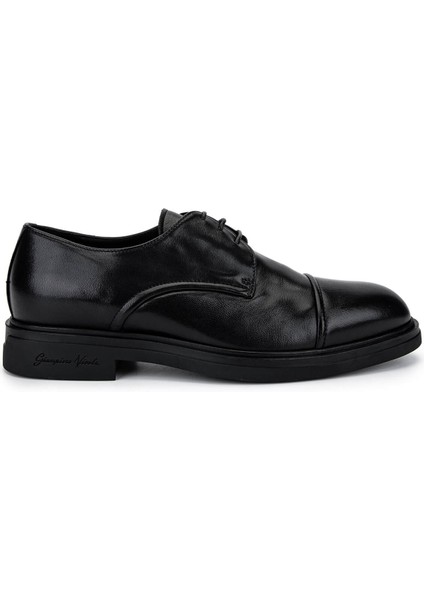 Erkek Hakiki Deri Siyah Casual Ayakkabı 664 46501 Erk Ayk SK25-26 Nero