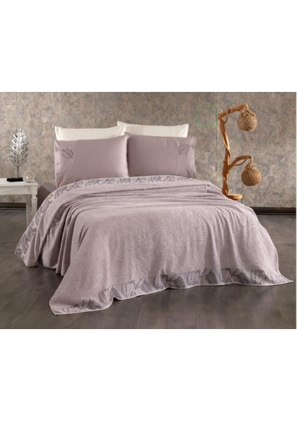 Belardı Pıke Takımı 4 Pcs Yaprak Grı