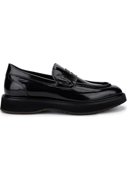 Erkek Hakiki Deri Siyah Casual Ayakkabı 664 E434105 Erk Ayk SK25-26 Nero