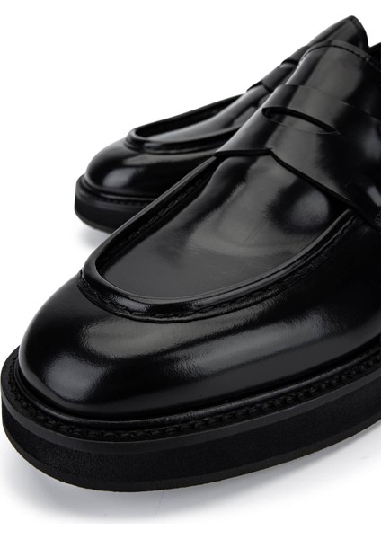 Erkek Hakiki Deri Siyah Casual Ayakkabı 664 E434105 Erk Ayk SK25-26 Nero fırsatları