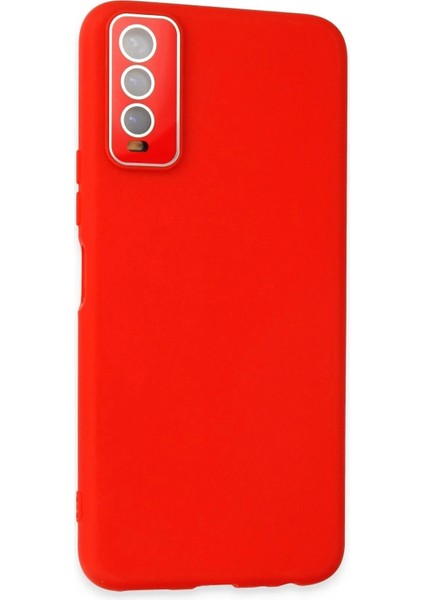 Newface Vivo Y11S Kılıf Lansman Glass Kapak - Kırmızı fiyatları