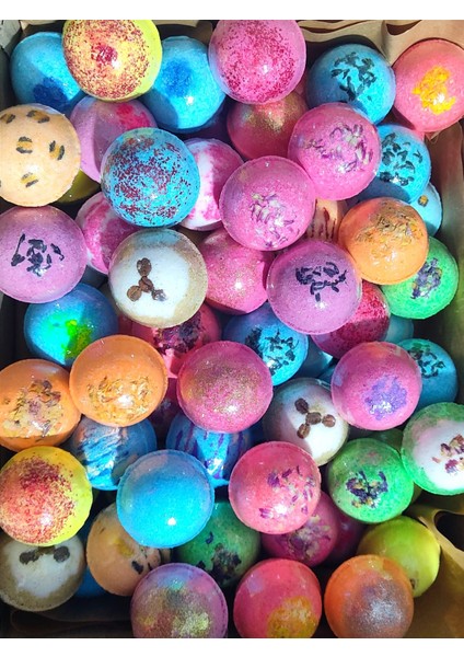 100 Adet Banyo Topu - Pedikür Topu- Banyo Bombası - Nem Topu