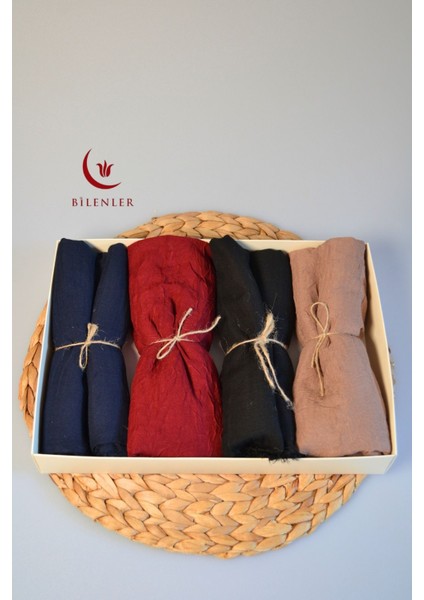 Bambu Kraş & Şal – 75X210 cm | Nefes Alabilir, Terletmez, Tok Duruşlu Mevsimlik Kumaş (4'lü Kutu) fiyatları