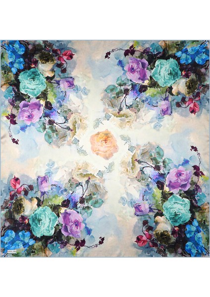 Mint Kamelya Desen Sura Ipek Eşarp modelleri