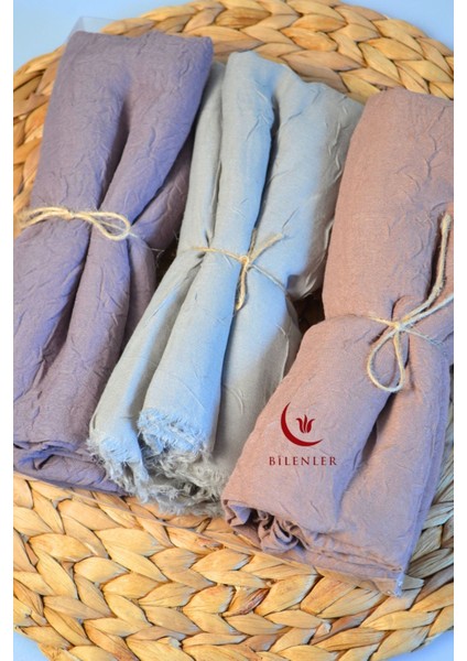 Bambu Kraş Şal – 75X210 cm | Nefes Alabilir, Terletmez, Tok Duruşlu Mevsimlik Kumaş (3'lü Kutu) fiyatları