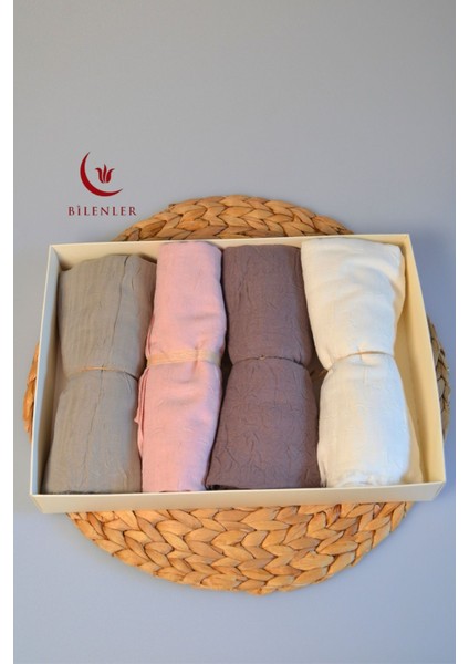 Bambu Kraş & Şal – 75X210 cm | Nefes Alabilir, Terletmez, Tok Duruşlu Mevsimlik Kumaş (4'lü Kutu) fiyatları