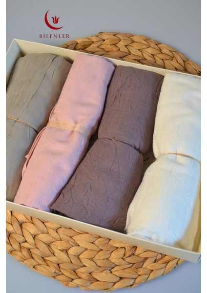 Bambu Kraş & Şal – 75X210 cm | Nefes Alabilir, Terletmez, Tok Duruşlu Mevsimlik Kumaş (4'lü Kutu) fırsatları