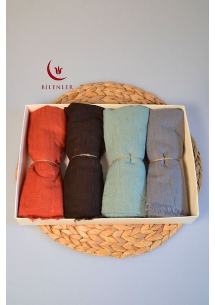 Bambu Kraş & Şal – 75X210 cm | Nefes Alabilir, Terletmez, Tok Duruşlu Mevsimlik Kumaş (4'lü Kutu) fiyatları