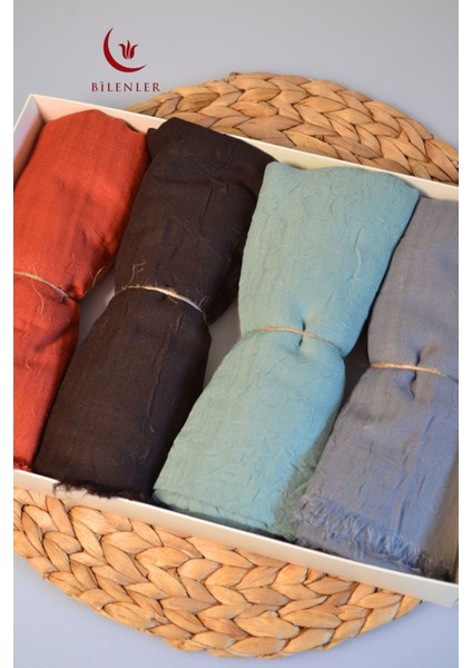 Bambu Kraş & Şal – 75X210 cm | Nefes Alabilir, Terletmez, Tok Duruşlu Mevsimlik Kumaş (4'lü Kutu) fırsatları