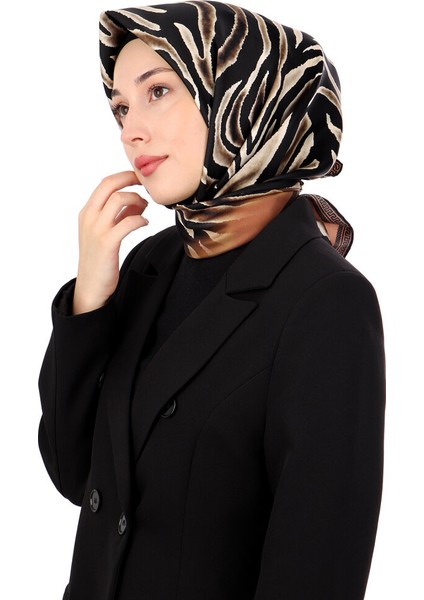 Bakır Zebra Desen Twill Ipek Eşarp fiyatları