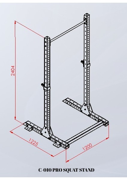 Pro Squat Stand – Bench Press & Barfix Kullanımına Uygun (J-Cups + Emniyet Kolları Dahil)