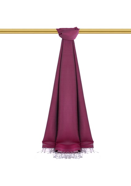 Mürdüm Gri Çift Taraflı Ipek Şal fiyatları