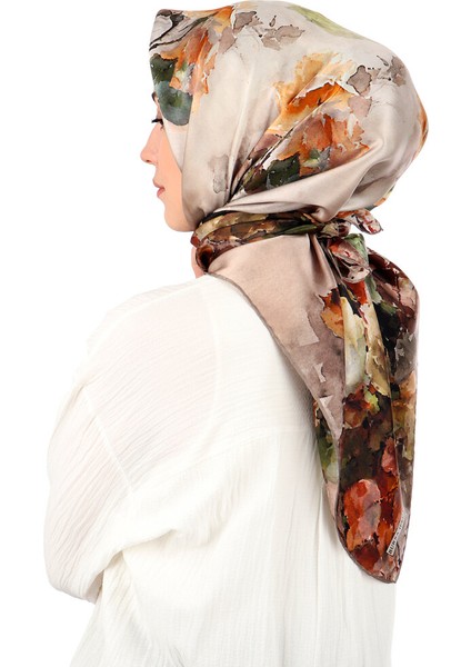 Vizon Kamelya Desen Sura Ipek Eşarp fiyatları