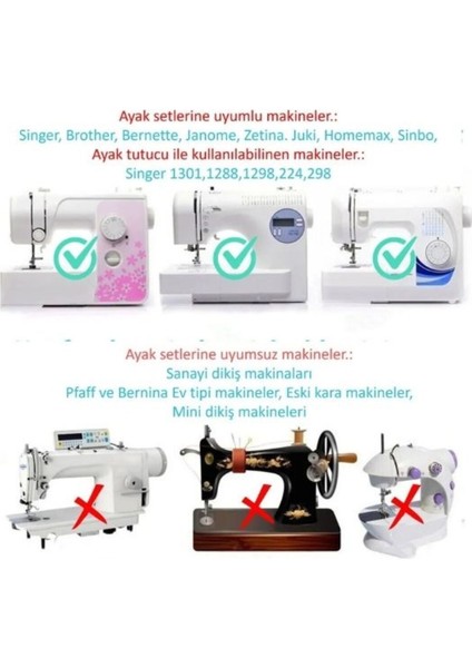 Ev Tipi Aile Dikiş Makinası, 32 Parça Ayak Seti, Beyaz, Kolay Kullanım modelleri