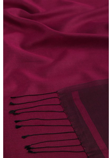 Mürdüm Siyah Çift Taraflı Ipek Şal indirimleri