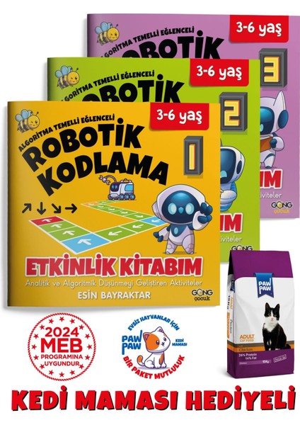 Okul Öncesi Robotik Kodlama Çocuk Kitap Seti 3-6 Yaş (3 Kitap) Meb Uyumlu Pedagog Onaylı