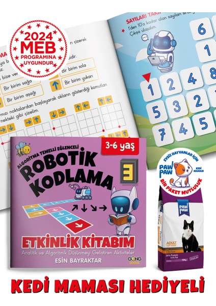 Okul Öncesi Robotik Kodlama Çocuk Kitap Seti 3-6 Yaş (3 Kitap) Meb Uyumlu Pedagog Onaylı fırsatları
