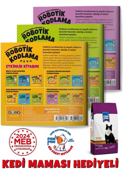 Okul Öncesi Robotik Kodlama Çocuk Kitap Seti 3-6 Yaş (3 Kitap) Meb Uyumlu Pedagog Onaylı indirimleri