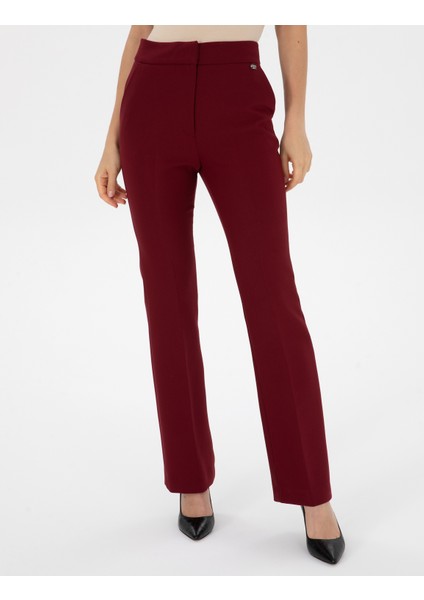 Kadın Vişne Kumaş Pantolon 50310395-VR223 fiyatları