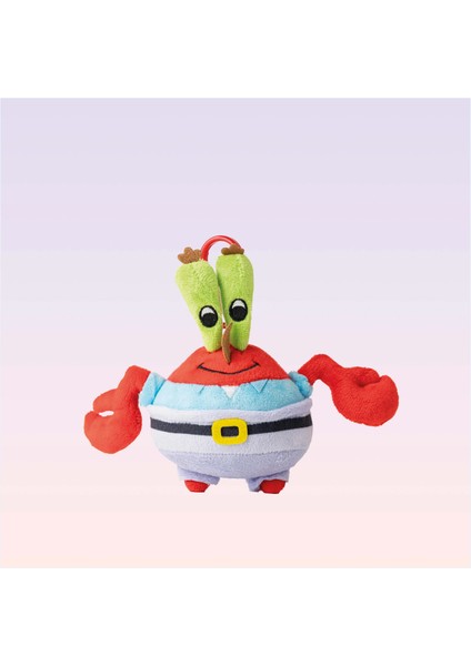 Nickelodeon Sünger Bob Kare Pantolon Bay Yengeç Figürlü Peluş Anahtarlık